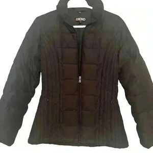 XOXO Black Puffer Jacket Black with fitted silhouette Woman’s Siz…